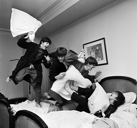 Harry Benson Beatles Pillow Fight, Paris, 1964