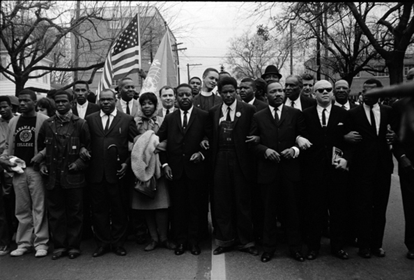 Steve Schapiro Martin Luther King Jr. and Group Entering Montgomery, 1965