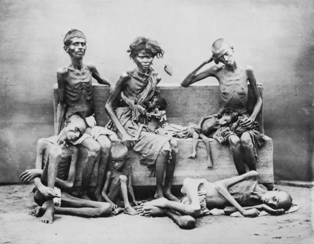 Portrait of victims of the famine in the province of Madras, India by Willoughby Wallace Hooper