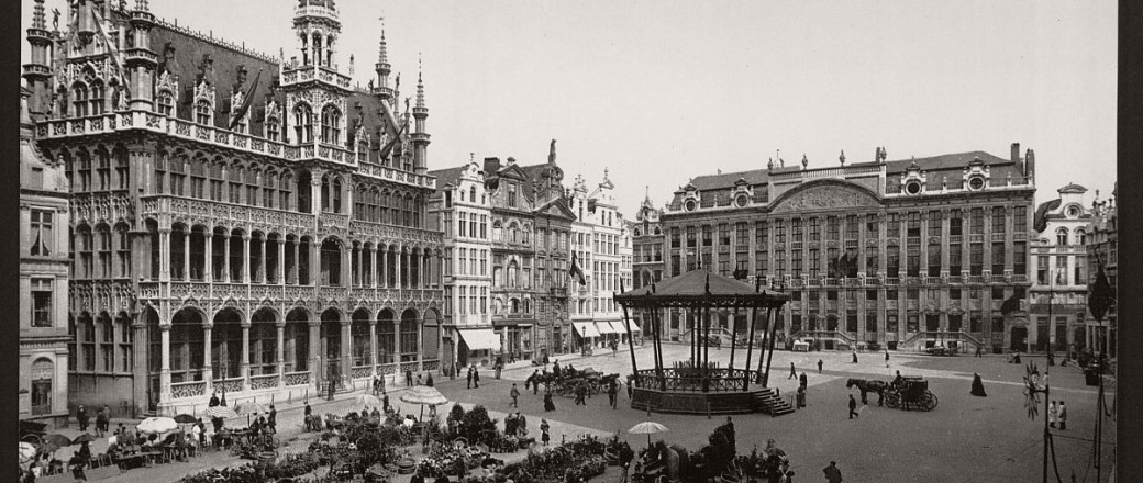 Historic B&W photos of Brussels, Belgium in the 19th Century