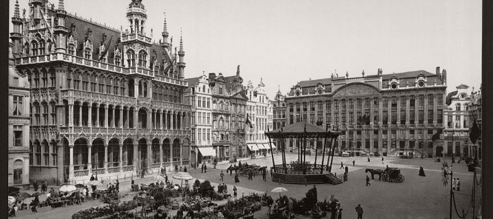 Historic B&W photos of Brussels, Belgium in the 19th Century