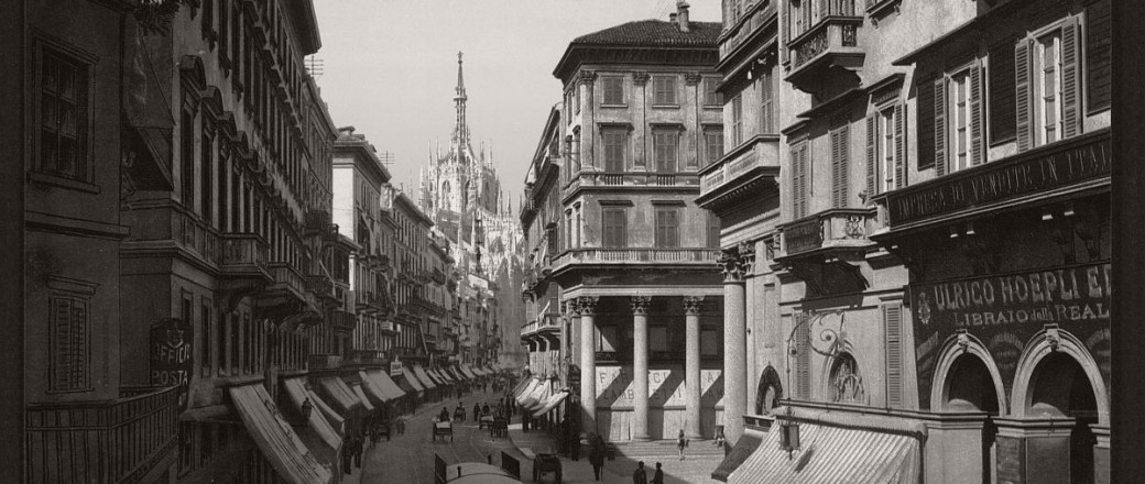 Historic B&W photos of Milan, Italy (19th century)