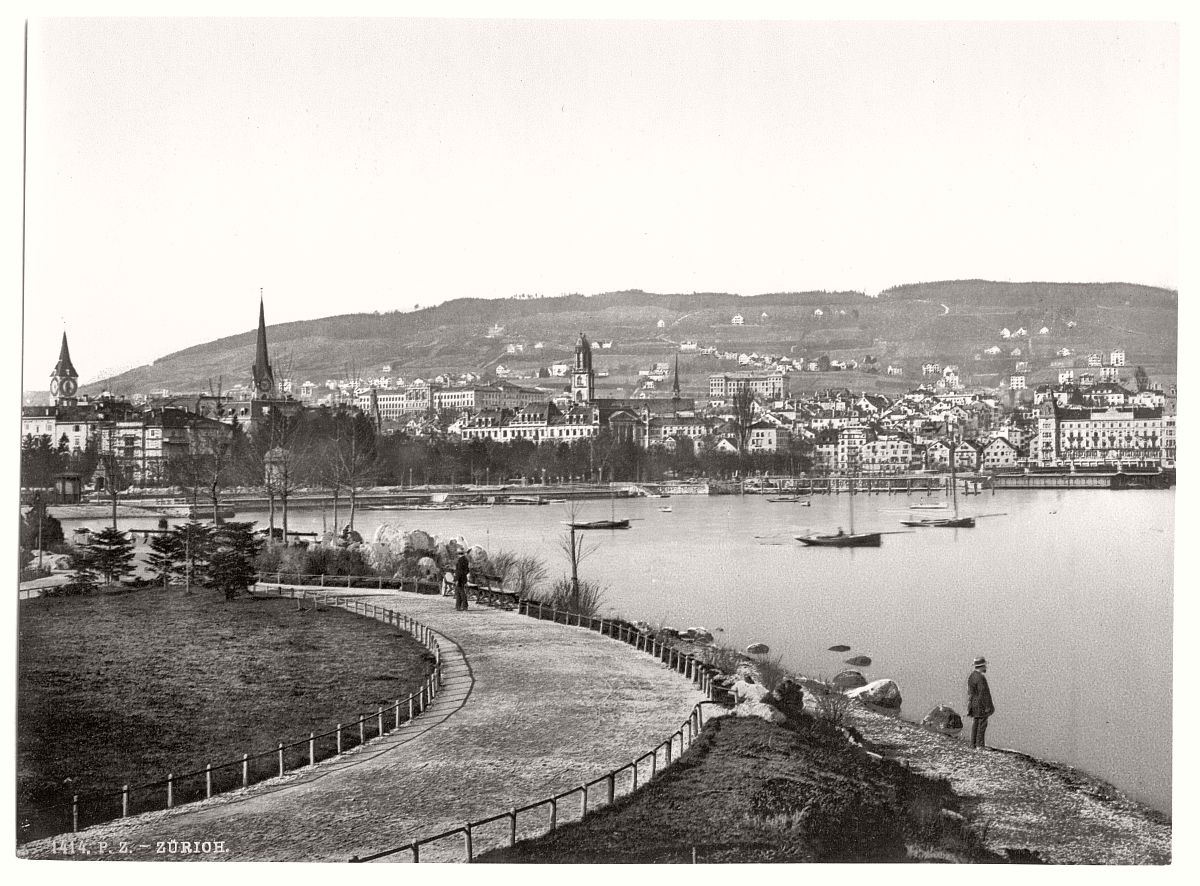 Historic B&W photos of Zurich, Switzerland (19th century