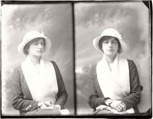 Vintage Glass Plate diptych portraits of Women & Girls (1904-1917 ...