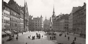 Historic B&W photos of Munich, Bavaria, Germany in the 19th century