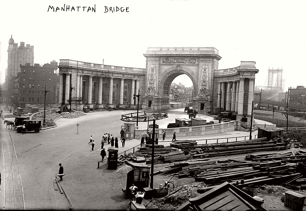 vintage-manhattan-bridge-under-construction-new-york-1909-02