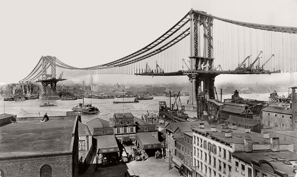 Vintage: Manhattan Bridge Under Construction (New York, 1903-1909 ...