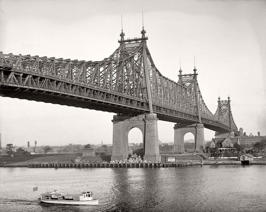 Vintage: Queensboro Bridge Under Construction (New York, 1907-1909 ...