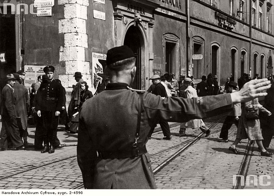 skrzyżowanie ulic-szczepańskiej-i-sławkowskiej-w-krakowie-1941