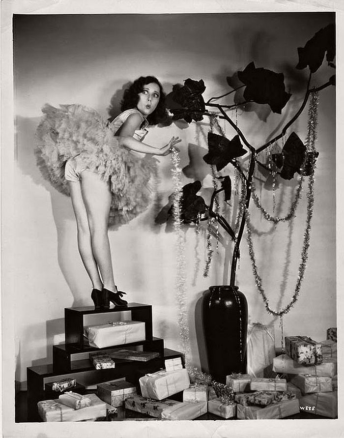 Vintage: Hollywood Christmas Pin-up Girls | MONOVISIONS - Black &amp; White