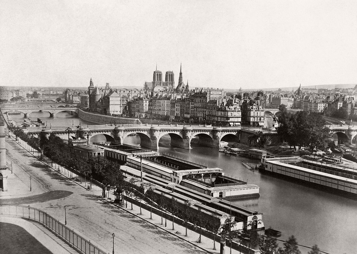 Edouard Baldus Vue generale de Paris pont neuf c. 1855