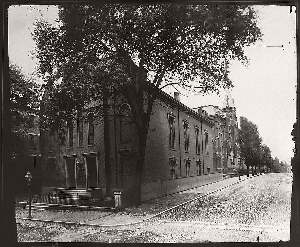 Christie Chapel, Court & Wesley Avenues, West End, gelatin silver contact print, 2013, from glass-plate negative, between 1888 and 1892.  Collection of Mike Hoeting