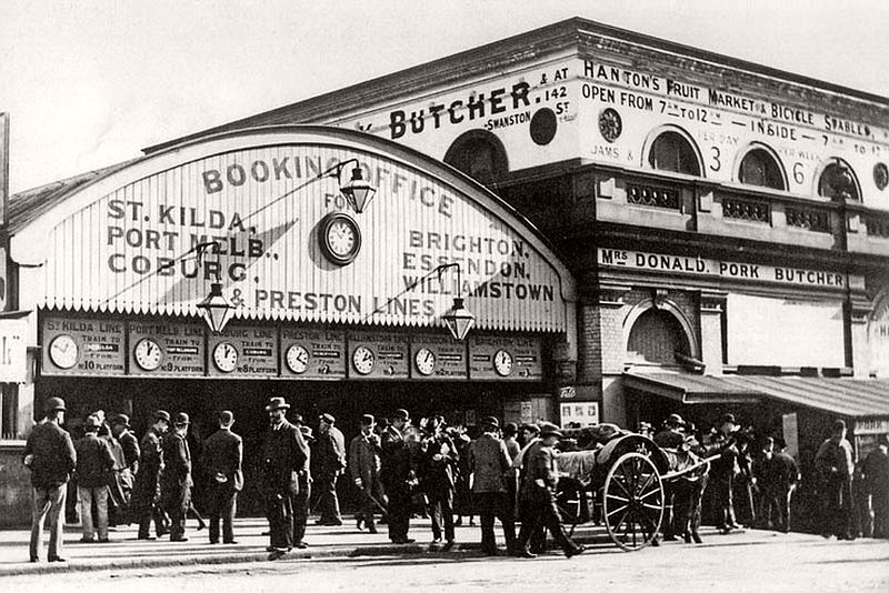 Flinders Street railway station, ca. late 1800s