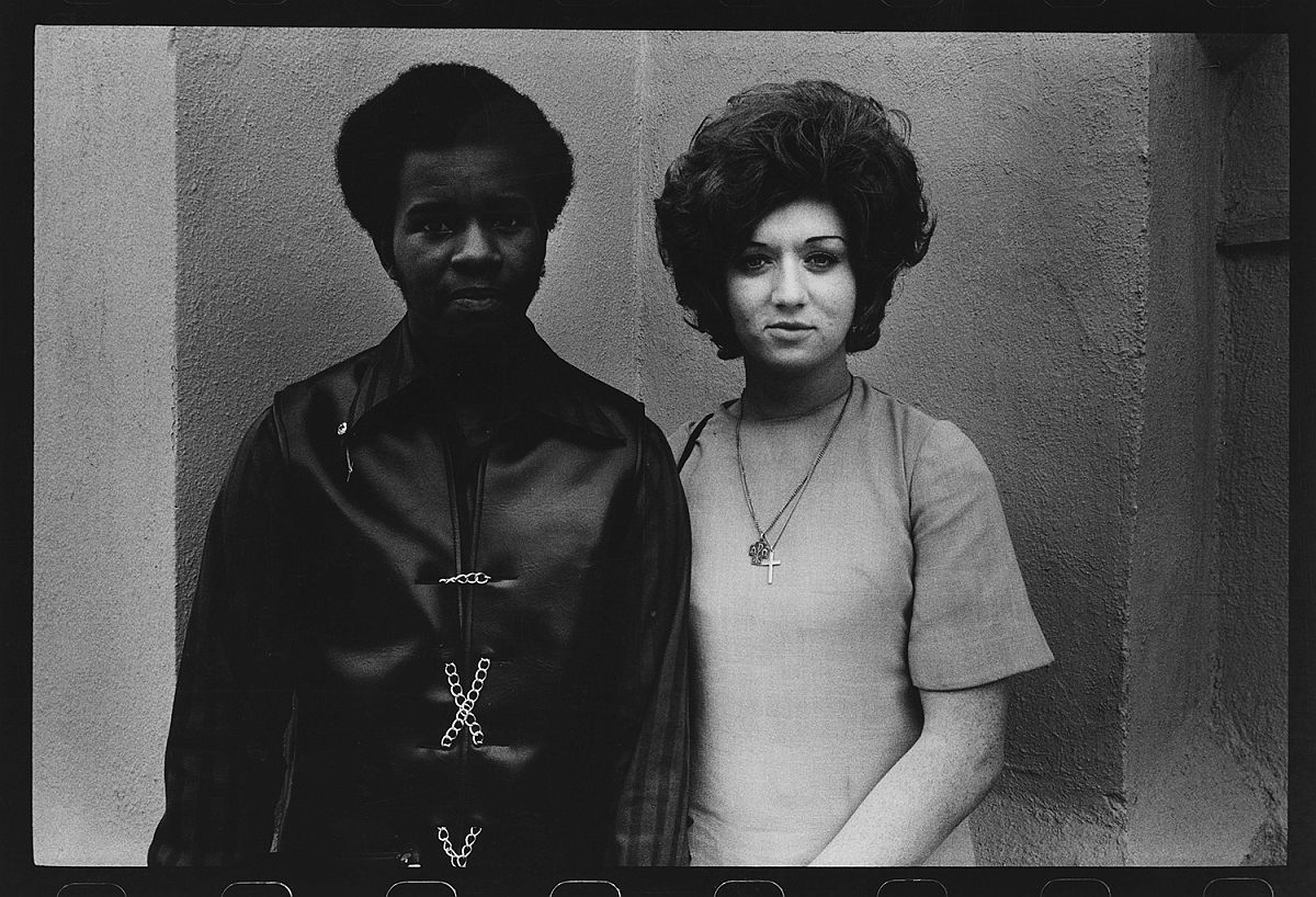 Couple in Front of Church, Los Angeles, 1970.