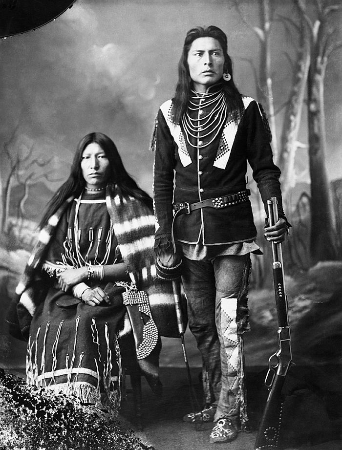 First Nations man and his wife, 1886