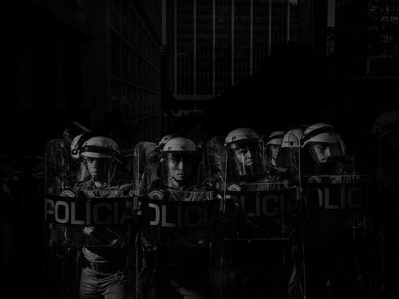 Scene #8040, Sao Paulo, Brazil, Police, June 17, 2014