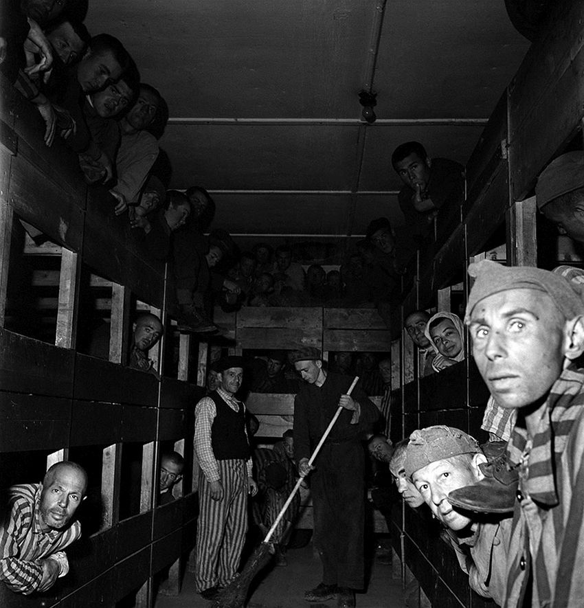 Lee Miller, Liberated Prisoners in Their Bunks Dachau-Germany, 1945, © Lee Miller Archives