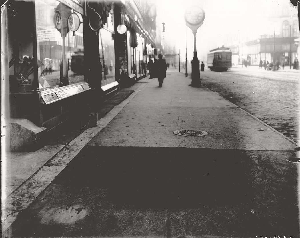 Sidewalk in front of 1006 Olive Street, ca. 1900s