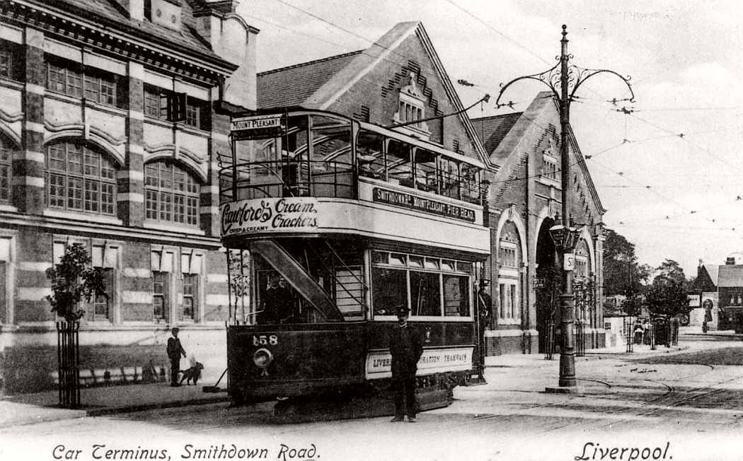 Car terminus, Smithdown Road, Liverpool, ca. 1920s