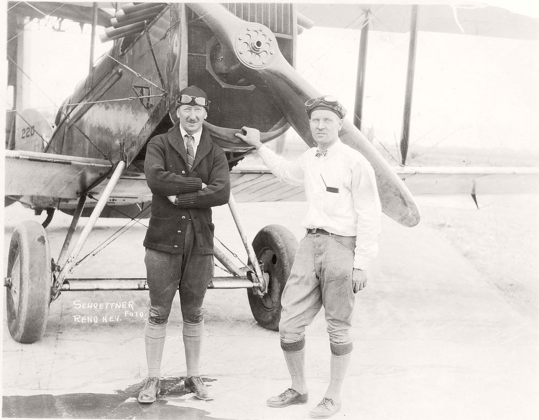 Airmail pilots Edison Mouton and Rexford Levisee, 1921