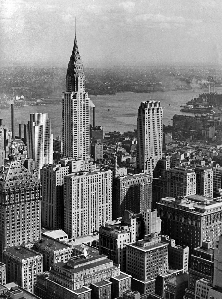 View from the Empire State Building, Looking onto the Chrysler Building, New York City, 1931 © Fritz Block Estate Archive, Stockholm/Hamburg
