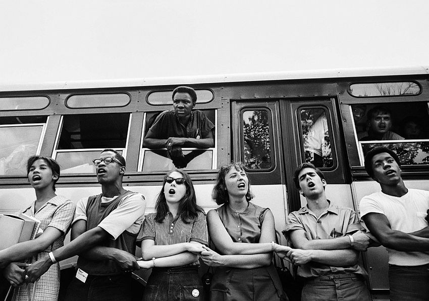"We Shall Overcome," Students Leaving for "Summer of '64," Oxford, Ohio, 1964