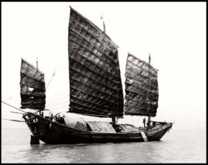 Vintage: Boats Of Old China (junks) In The 1900s 