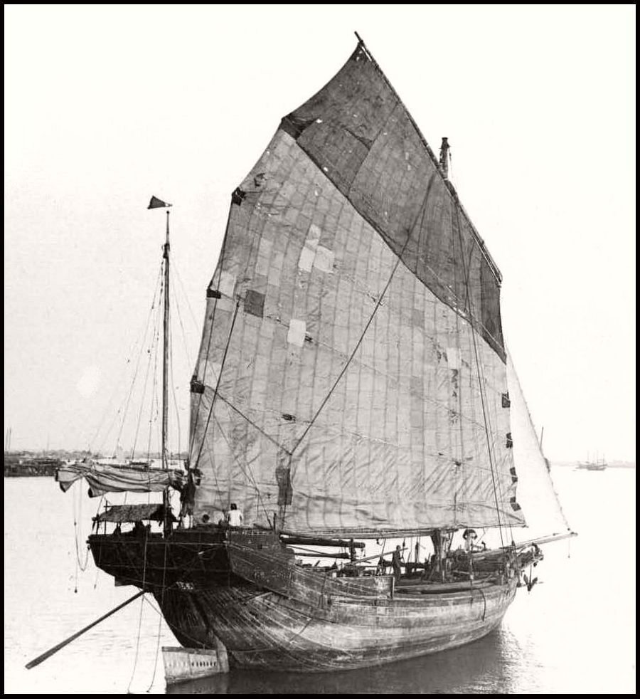 Vintage: Boats of Old China (Junks) in the 1900s