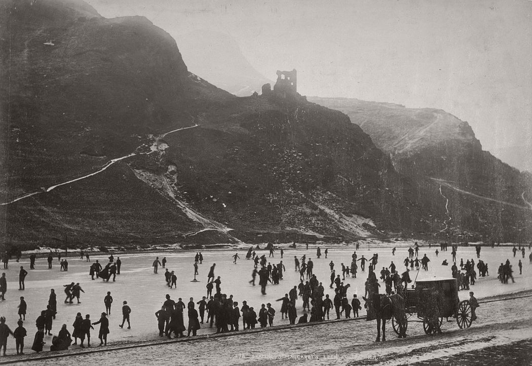 Skating, St Margaret's Loch, Edinburgh, ca. 1870s