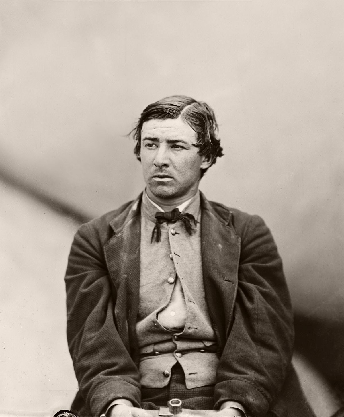 David Herold, conspirator to assassination, after arrest, 1865.