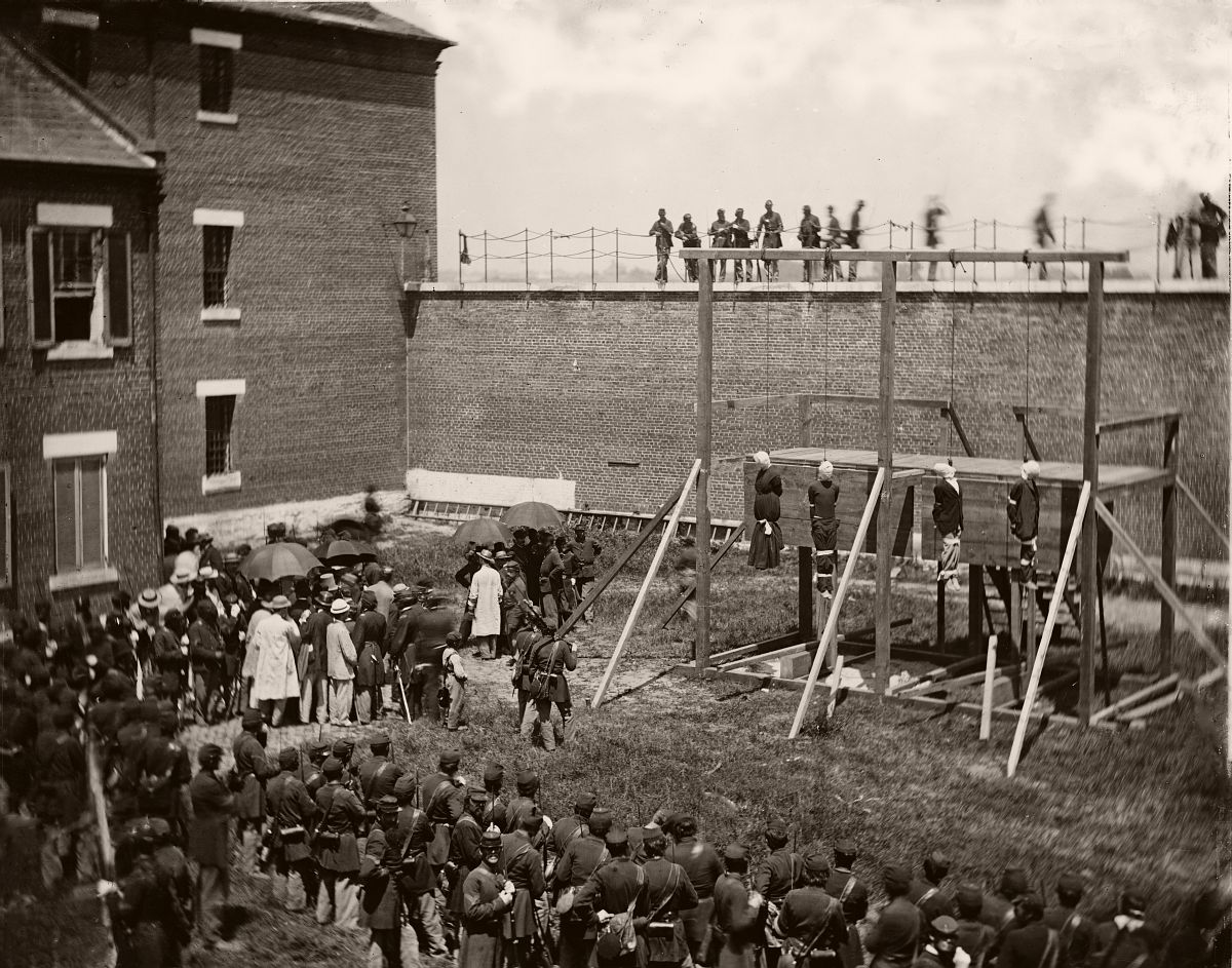 Execution of Mary Surratt, Lewis Powell, David Herold, and George Atzerodt-the Lincoln Assassination Conspirators; July 7, 1865