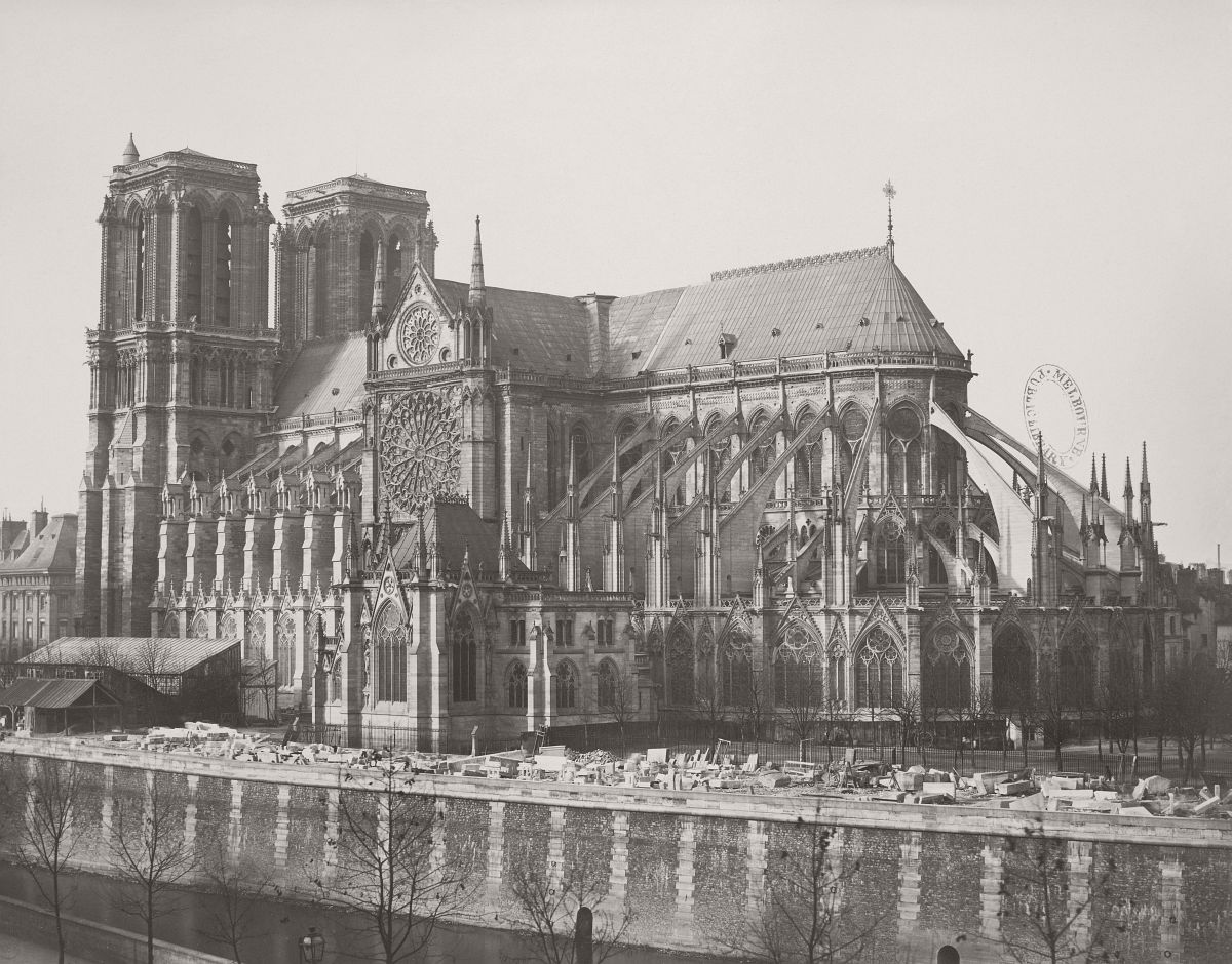 Paris - Opposite Notre Dame, 1858.