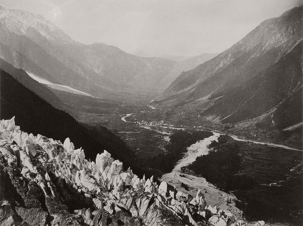 Valley of Chamonix seen from Le Chapeau, 1860.