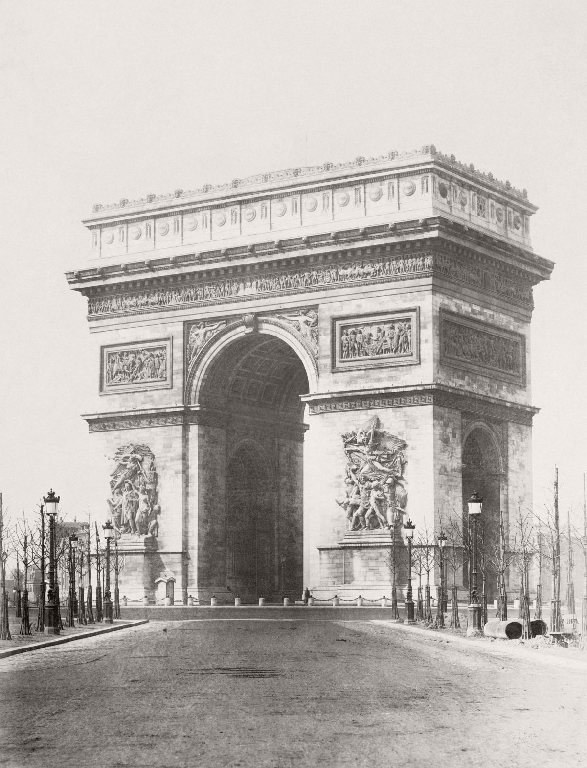 Arc de Triomphe de l'Etoile à Paris, 1865.