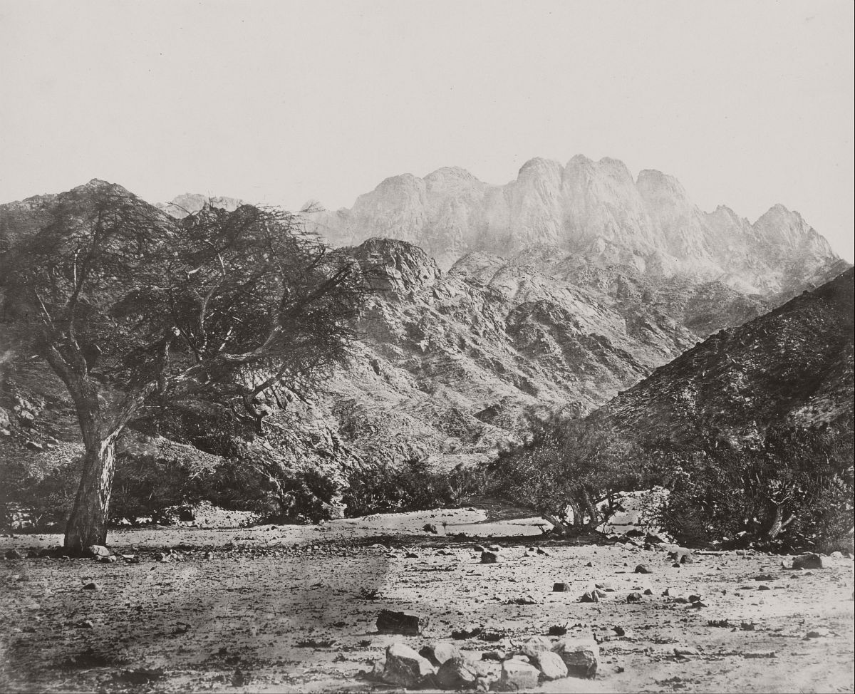Mount Serbal, From the Wádee Feyrán, 1858.