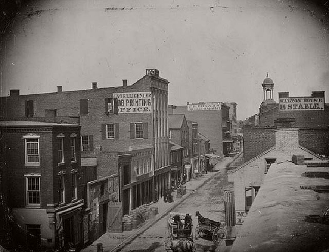 Third Street looking North from Olive, ca. 1854