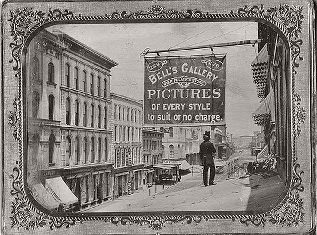 Fourth Street Looking north from Olive, 1870