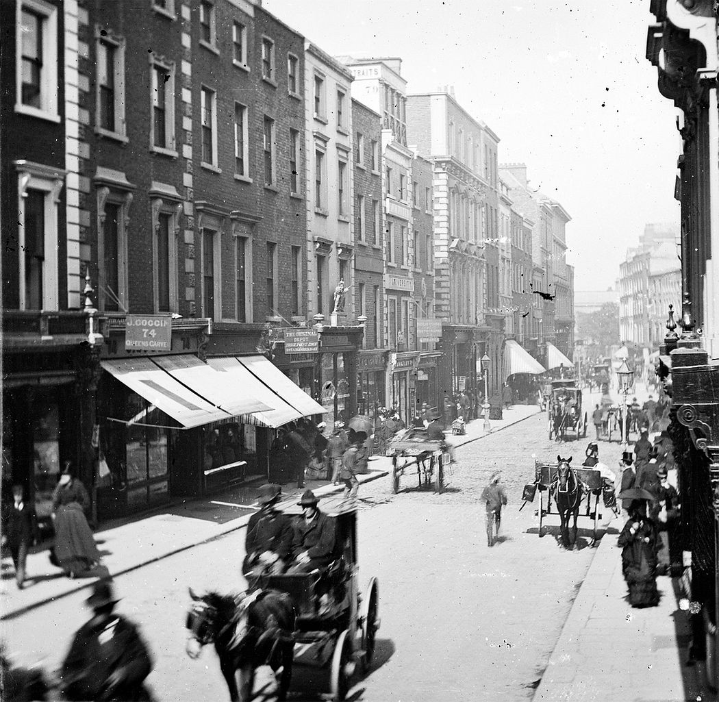 Grafton Street in Dublin, ca. 1870s