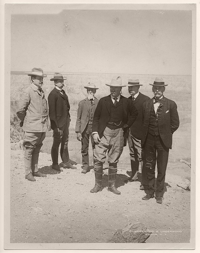 On May 6, 1903, President Theodore Roosevelt delivered a speech at the Grand Canyon in Arizona asking the citizens not to change the land, but to keep it for future generations to see.