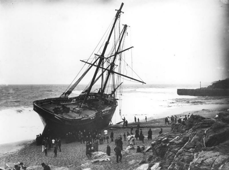 The Cviet, Porthleven, Cornwall, 1884, travelling from St Domingo to Falmouth with logwood.