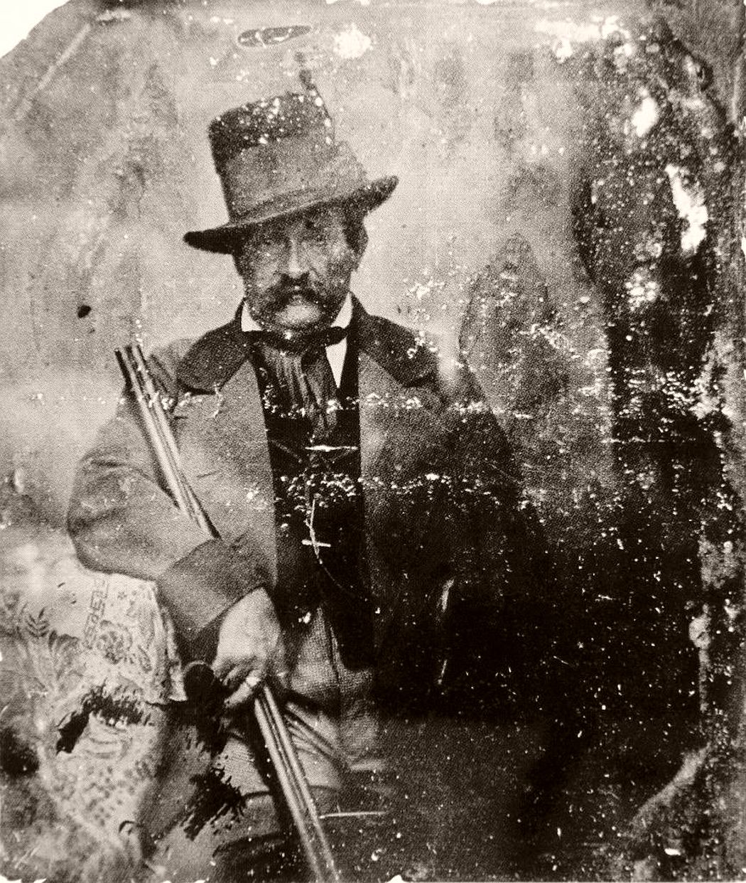 A portrait of a man" (his brother-in-law) hyalotype, 1855.