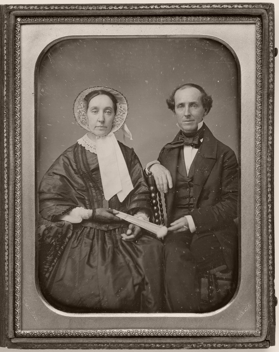 John Keen Hand and Catherine Foering Hand, daguerreotype, circa 1850s.