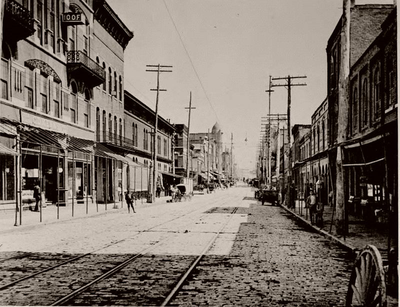 Whitehall Street (now Peachtree Street) from Mitchell Street, 1895