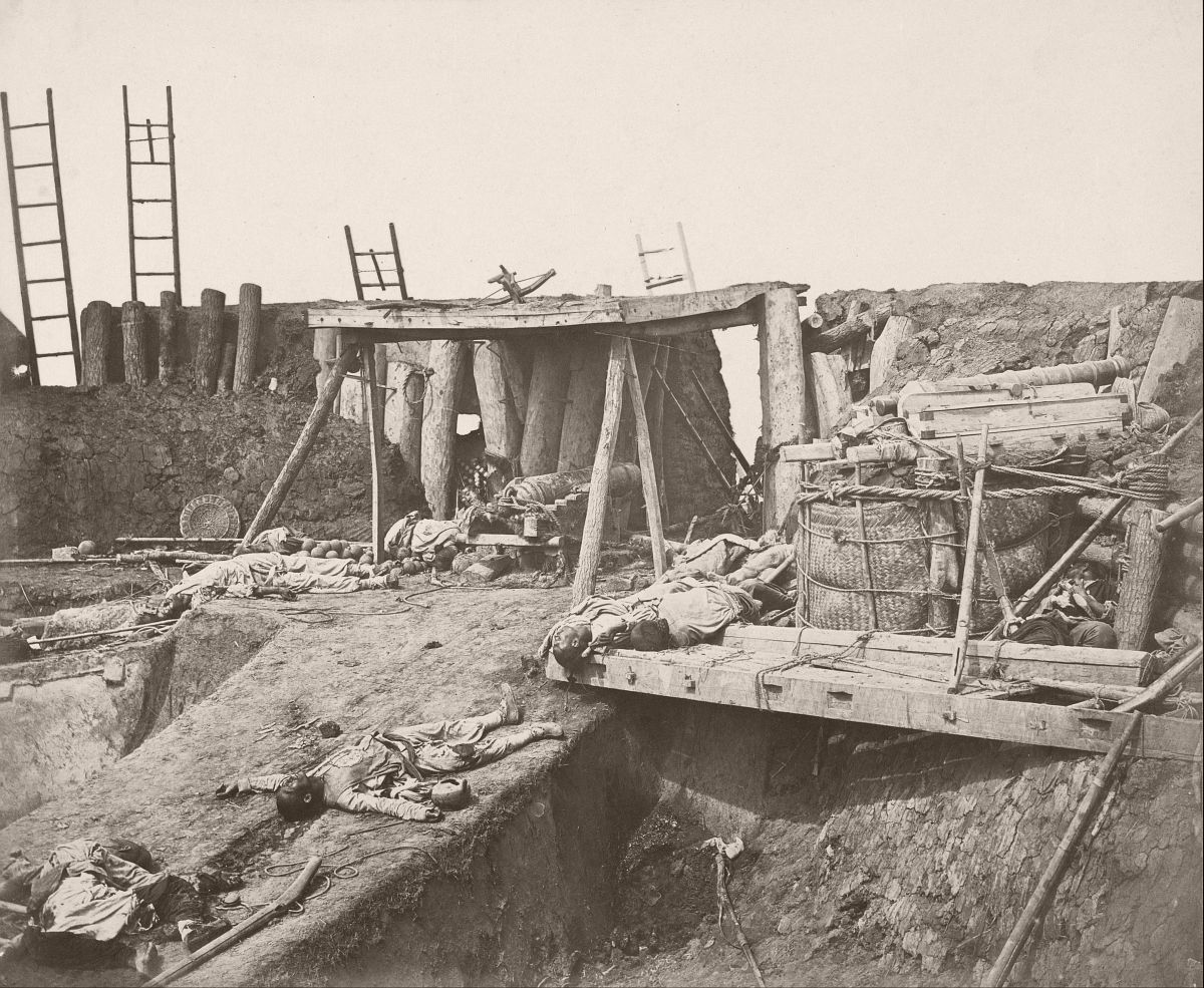 Interior of Fort Taku immediately after capture 21 August 1860
