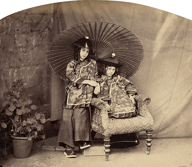 Charles Lutwidge Dodgson (Lewis Carroll), Lorina and Alice Liddell in Chinese Dress, 1860, albumen print, National Gallery of Art, Washington, Pepita Milmore Memorial Fund, Robert B. Menschel and the Vital Projects Fund, The Ahmanson Foundation, and New Century Fund