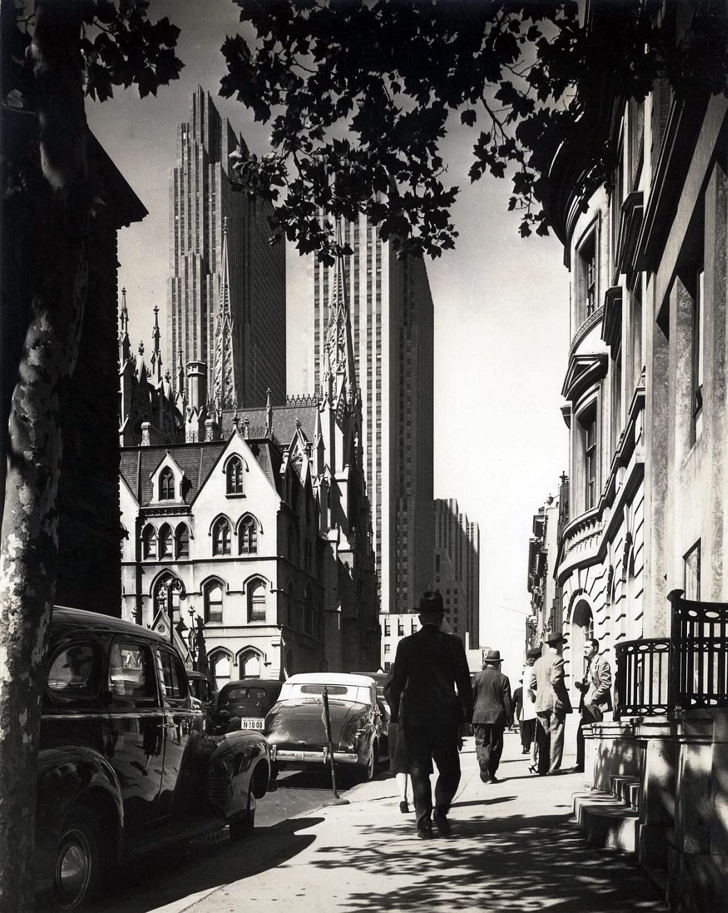"Gothic & Modern" St. Patricks Cathedral & Rockefeller Center (51st St looking East)