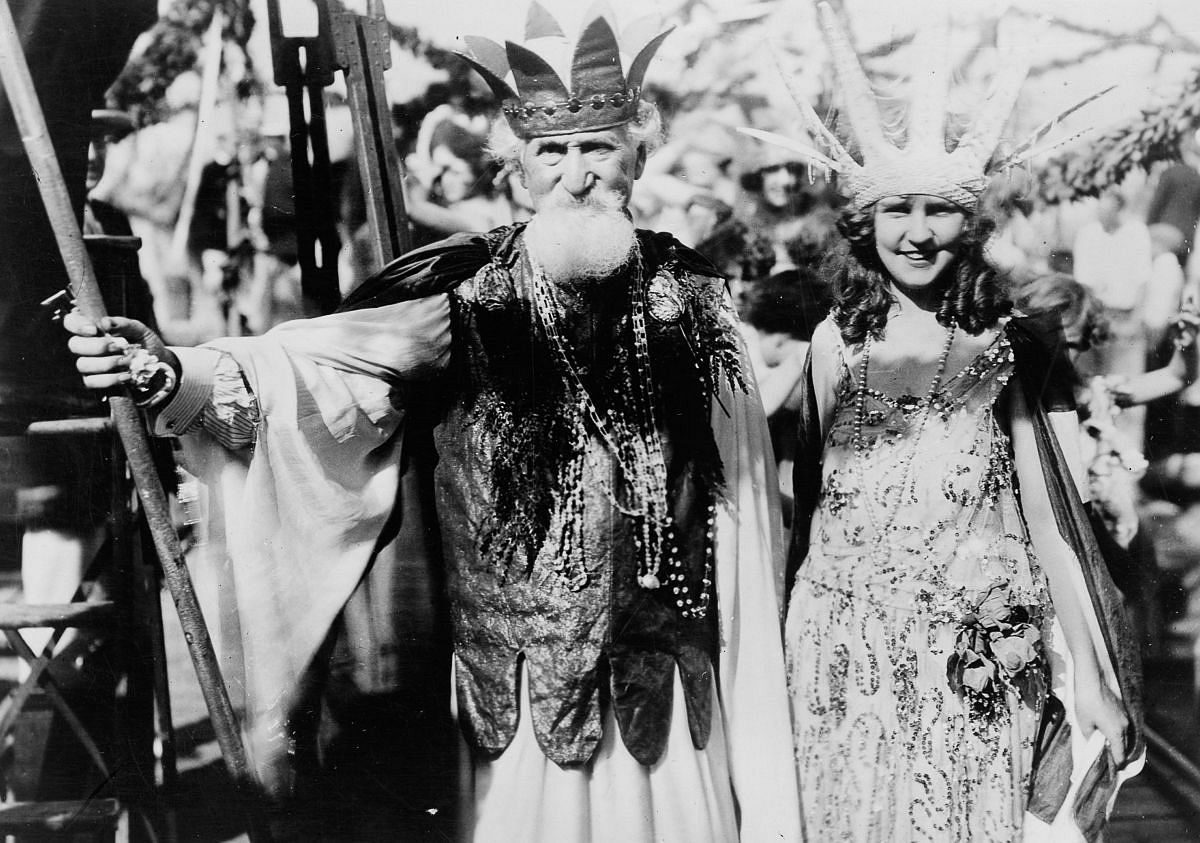 Sept. 7, 1922 - Gorman tours the Atlantic City Carnival with Hudson Maxim as Neptune.