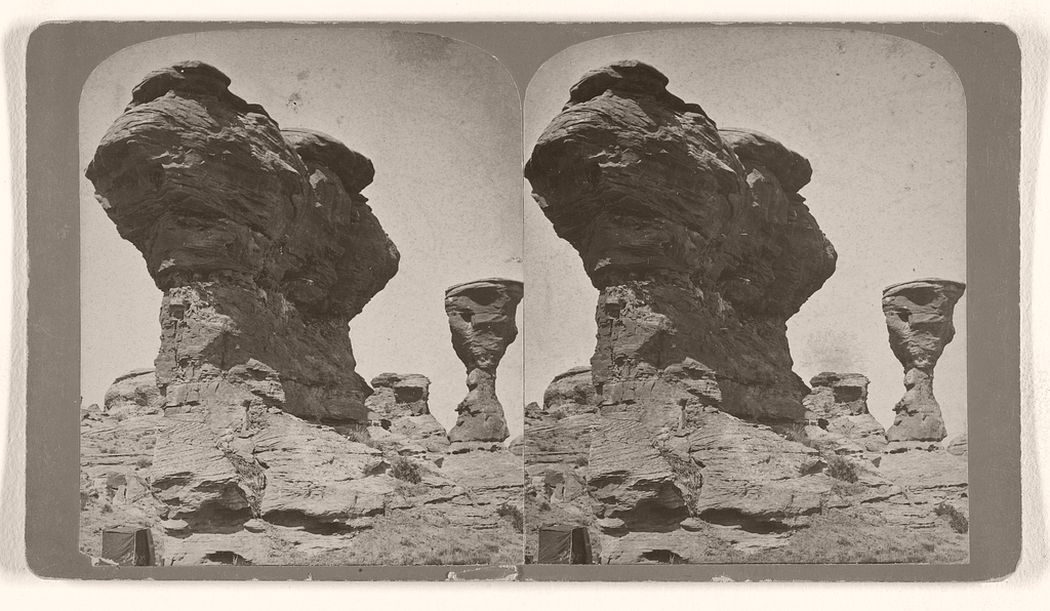 Centennial Rocks, near Red Buttes. 1870s.