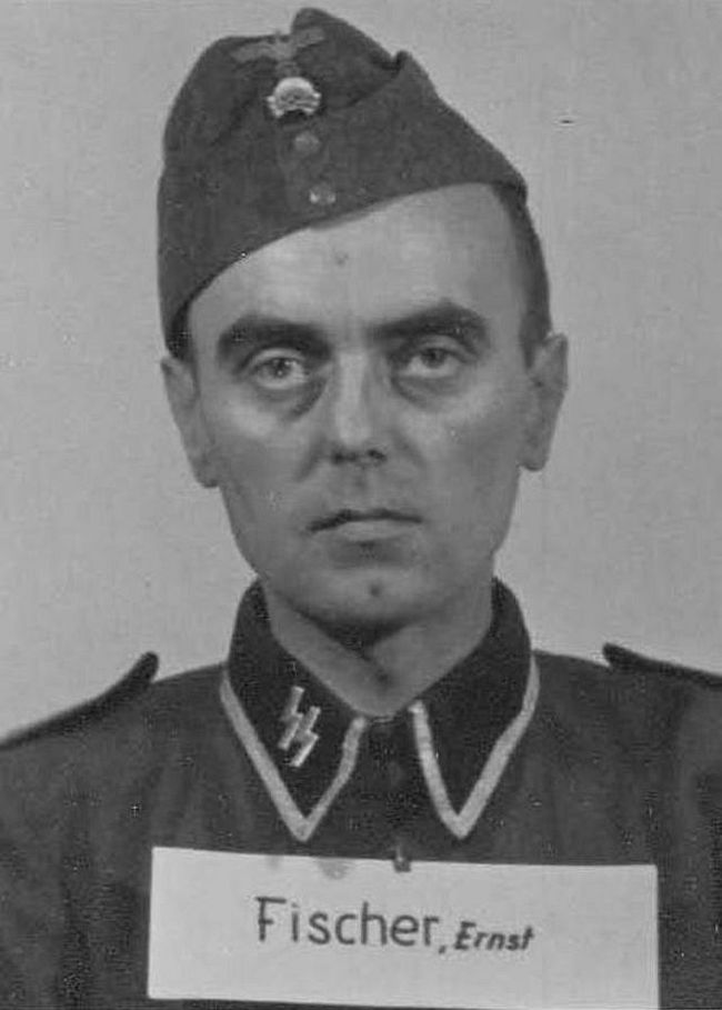 Ernst Fischer, former pharmacist. Joined SS in 1941 and reached rank of Unterscharführer (Junior Squad Leader).