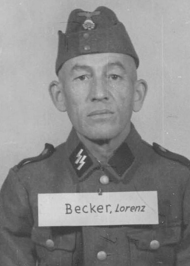 Lorenz Becker, former merchant. Joined SS in 1944 as a Schütze (Private).